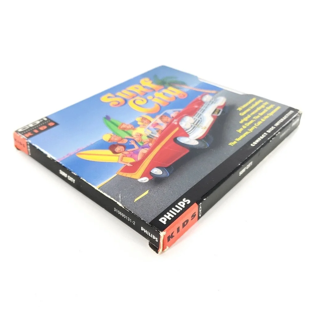 Surf City (Philips CD-i, 1994) Complete w/ Slip Cover Tested & Works